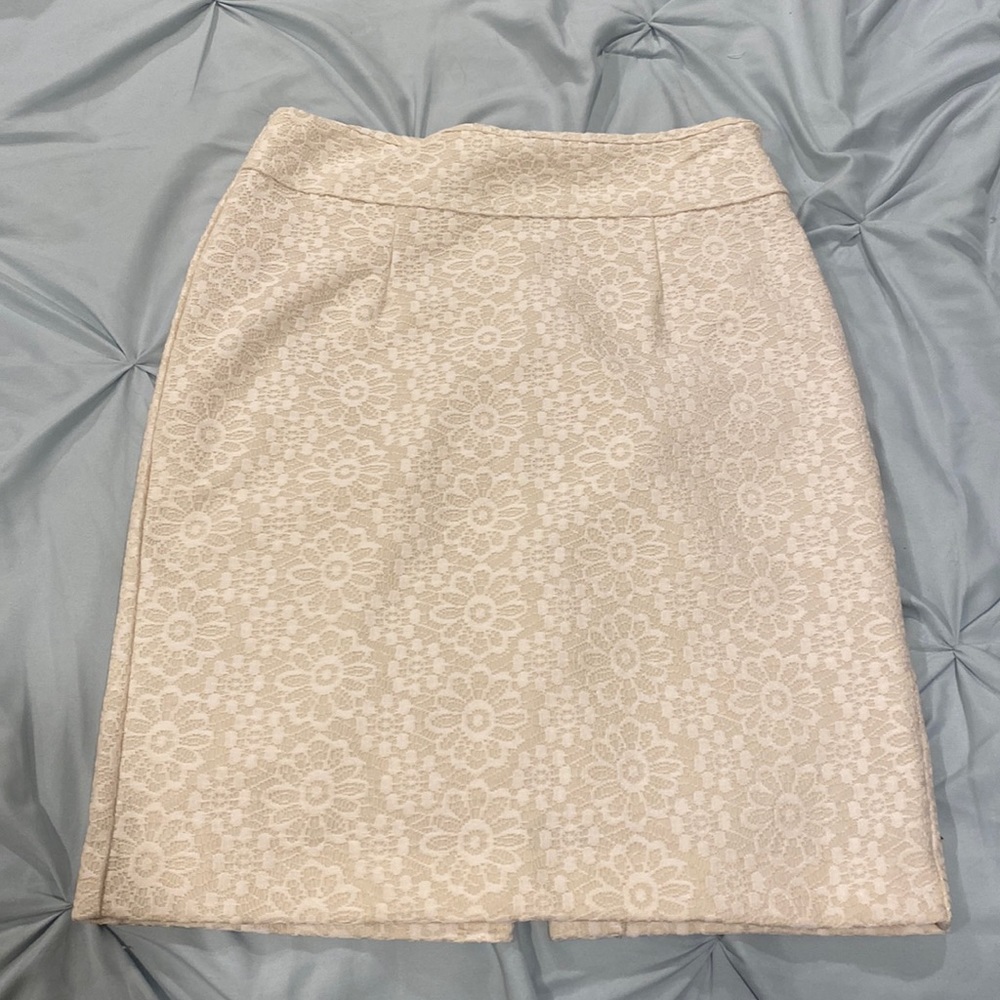 White, Lace, Pencil Skirt